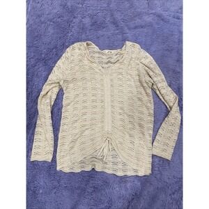 Maurices Women's Cream Colored Knit Long Sleeve Sweater Size XXL‎